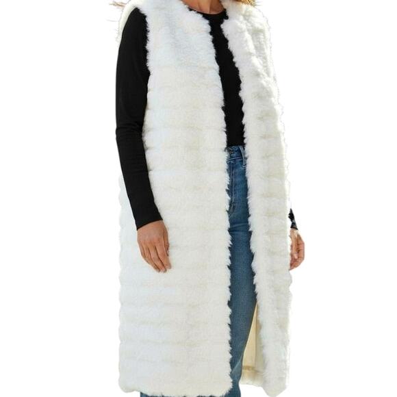 NWT Me Jane Small White Women's Vest Coat Jacket Misses Size S 4 6 New With Tags - Picture 1 of 6